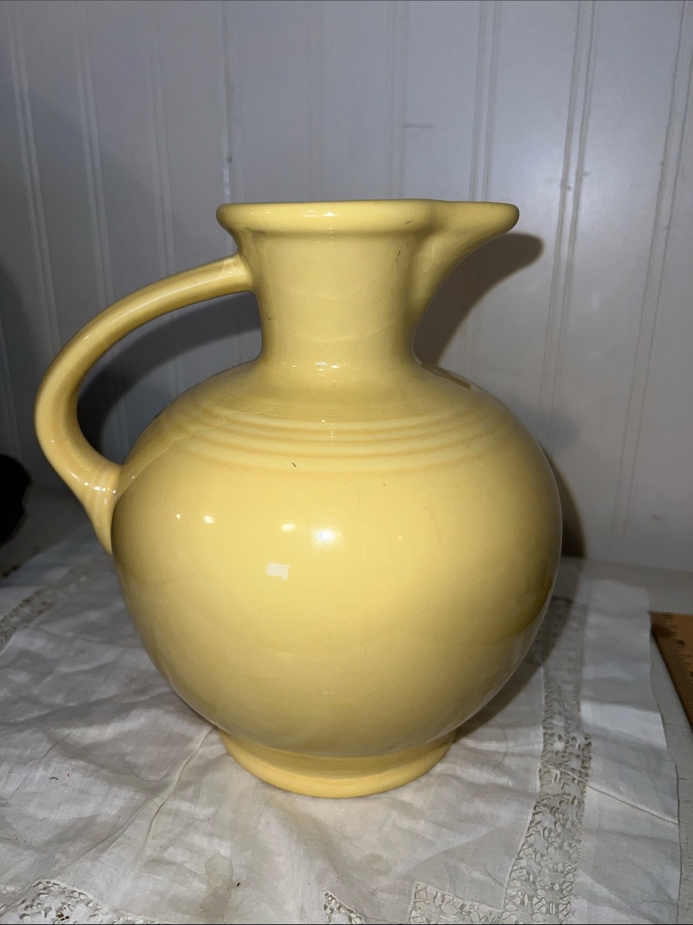 Homer Laughlin Fiesta Yellow Intro 1987 Open Carafe 56 oz Capacity